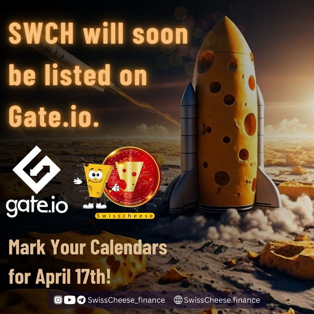📢 Big announcement! SWCH token will soon be listed on @gate_io exchange on April 17th! Get ready to seize new trading opportunities and join us as we expand our presence in the crypto market. Stay tuned for more updates! 🚀 #SWCH #listing #gateio #cryptocurrency #Gateio