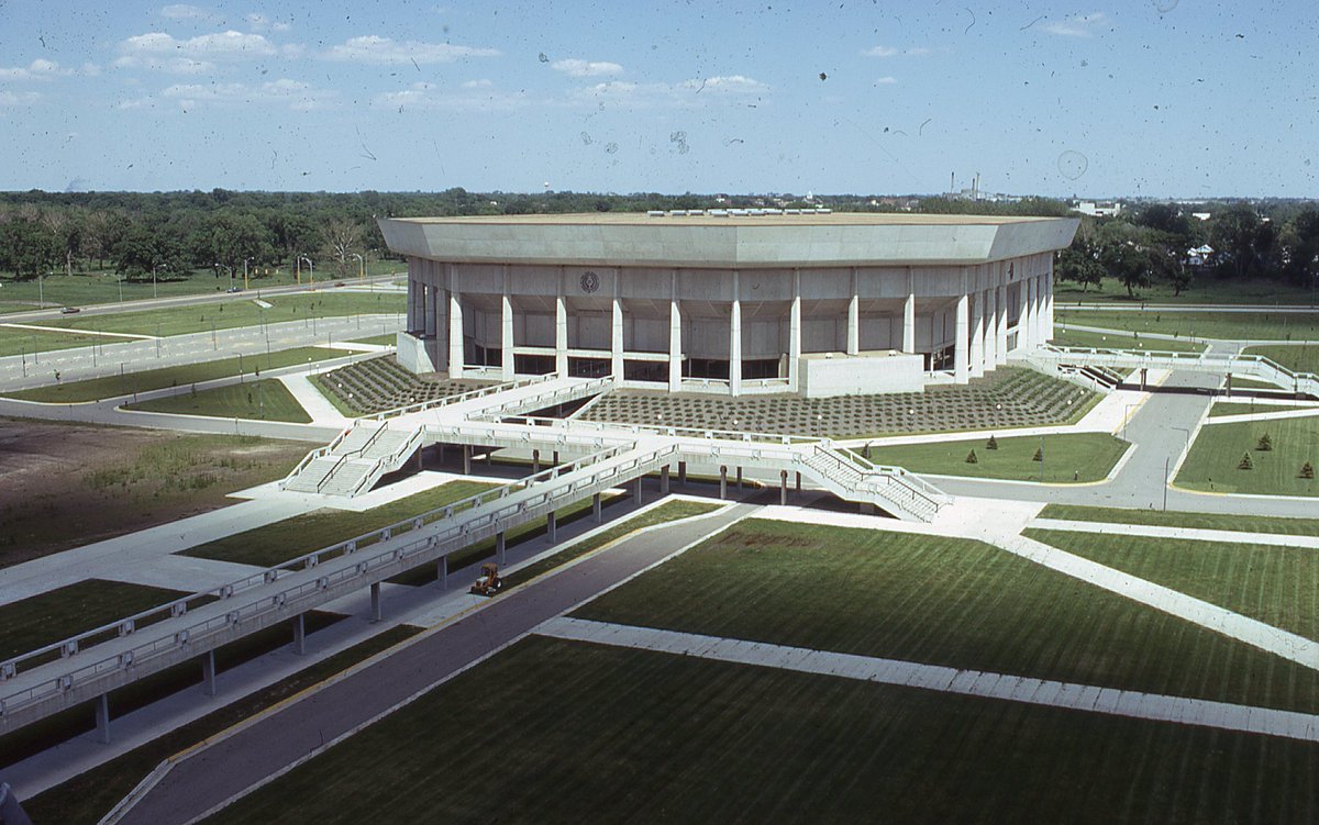 An early 1970s shot of Hilton Coliseum. #CyclONEnation #TBT