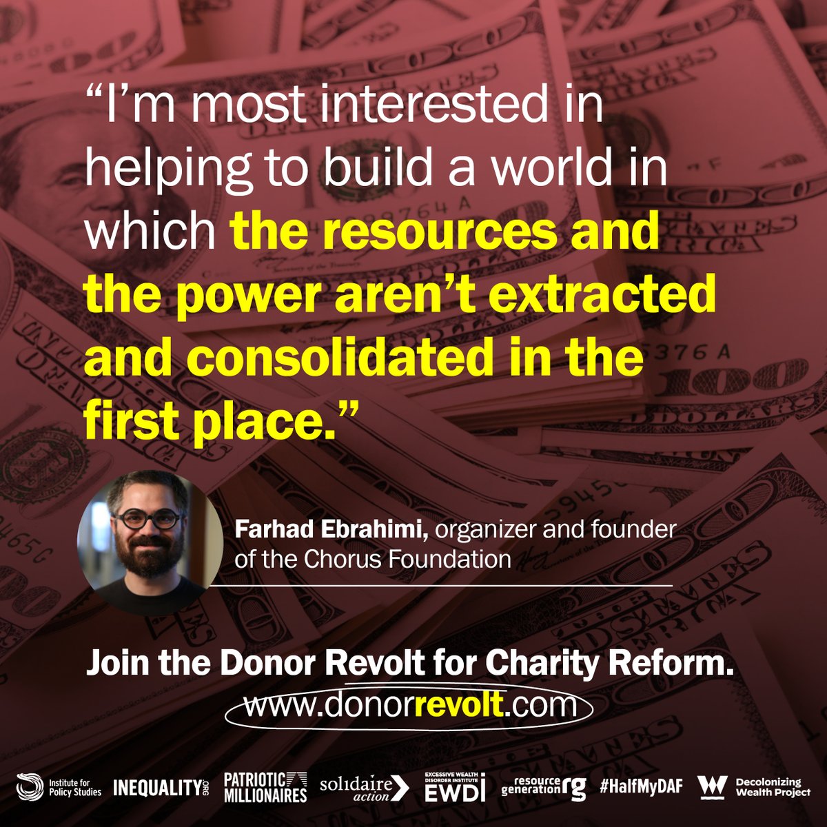 🚨 Introducing the #DonorRevolt for Charity Reform, a campaign of 167+ donors who support common-sense changes to our nation's rules shaping philanthropy. It's time to boost payouts, increase transparency, and close down abuses of donor-advised funds. donorrevolt.com