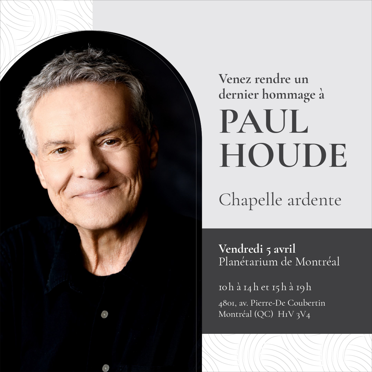 Pour un dernier hommage à ce cher Paul Houde.