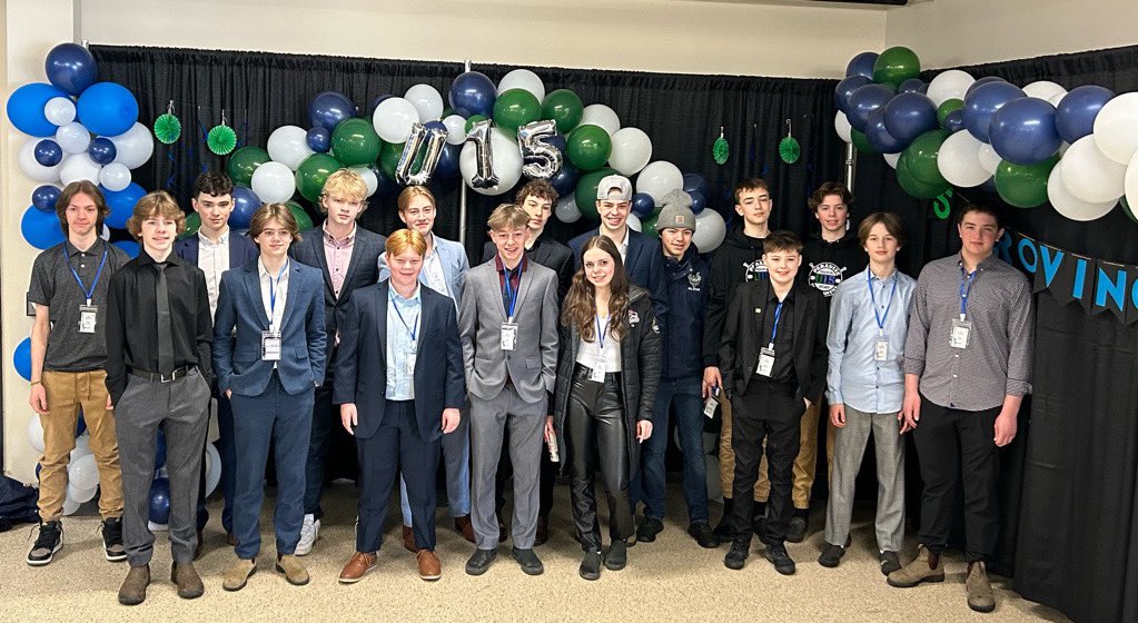 These boys are fired up and ready to hit the ice at 12:00 to take on the Bay Arena Rovers! #letsgowarriors