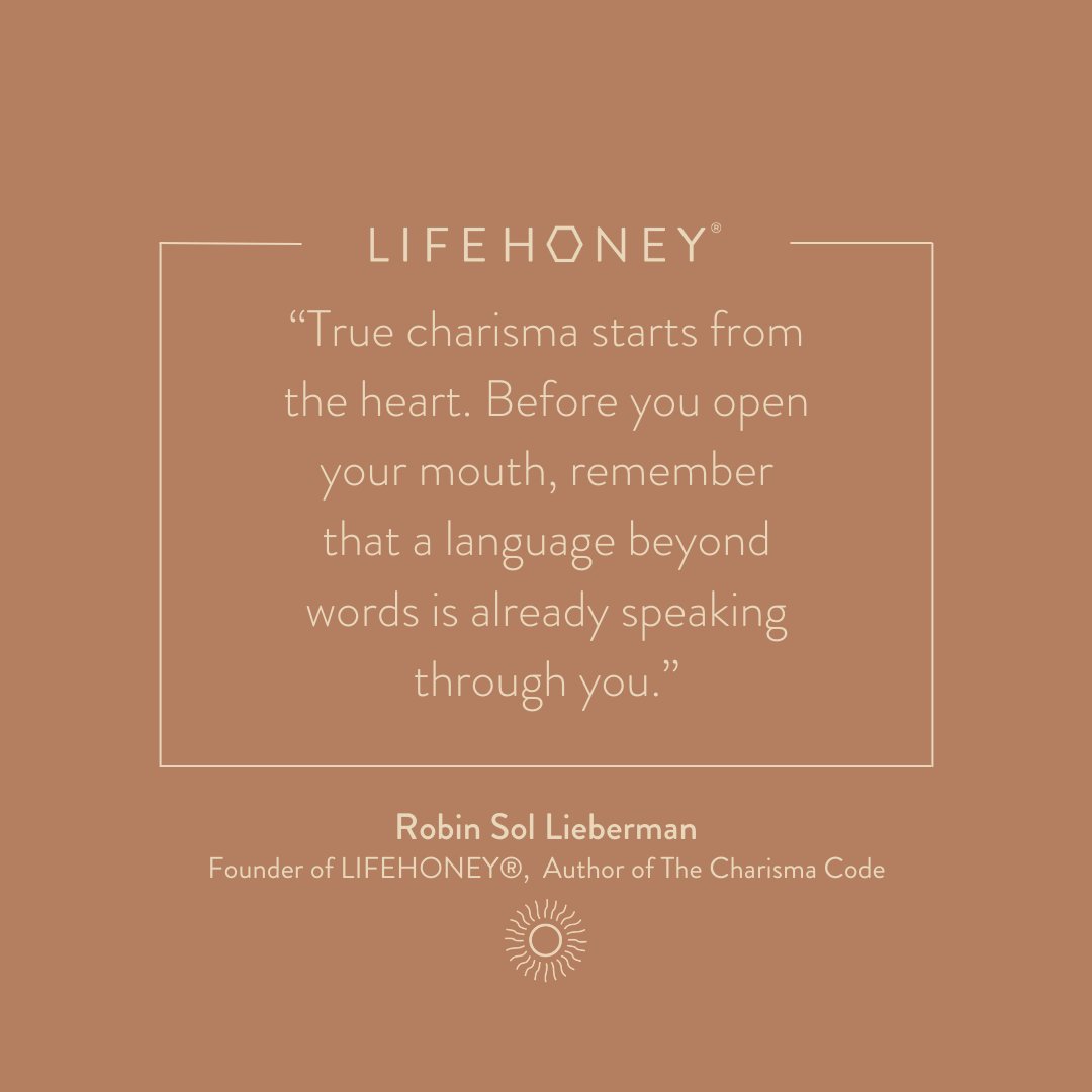 Like jazz, wait for It to come before you open your mouth to spout. Feel before you speak. Once feeling is coursing through your body, whatever you say or do will be magnetic. 🎷👄
#LIFEHONEY #lifehoneyliving #makinglifehoney #TheCharismaCode #CharismaCode #RobinSolLieberman