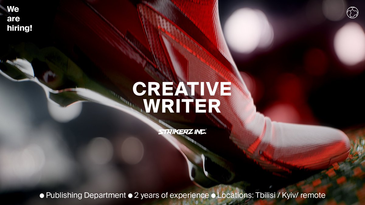 Join us as a Creative Writer 🚀 If you enjoy crafting stories from ideas and want to be a valued part of our team, we'd love to welcome you on board! 📩 You can apply via the link strikerz.inc/copywriter