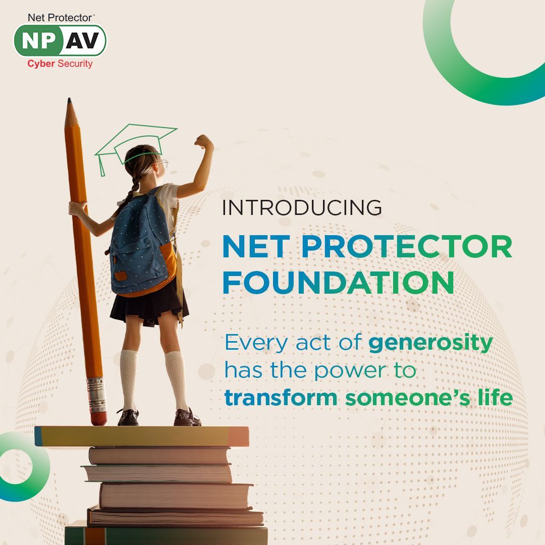 At Net Protector, we believe in the power of giving back. Introducing Net Protector Foundation, where social responsibility isn't just a phrase, it's a driving force. #NetProtectorFoundation #InvestingInTomorrow #SocialResponsibility #DigitallyFitTohLifeSuperhit #CyberSecurity