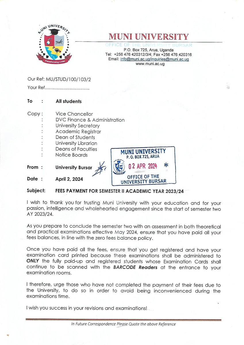 📢 Attention Semester II 2023/2024 AY students! As we near the end of the semester, please ensure all fee balances are settled to comply with the zero fees balance policy. Don't miss out!