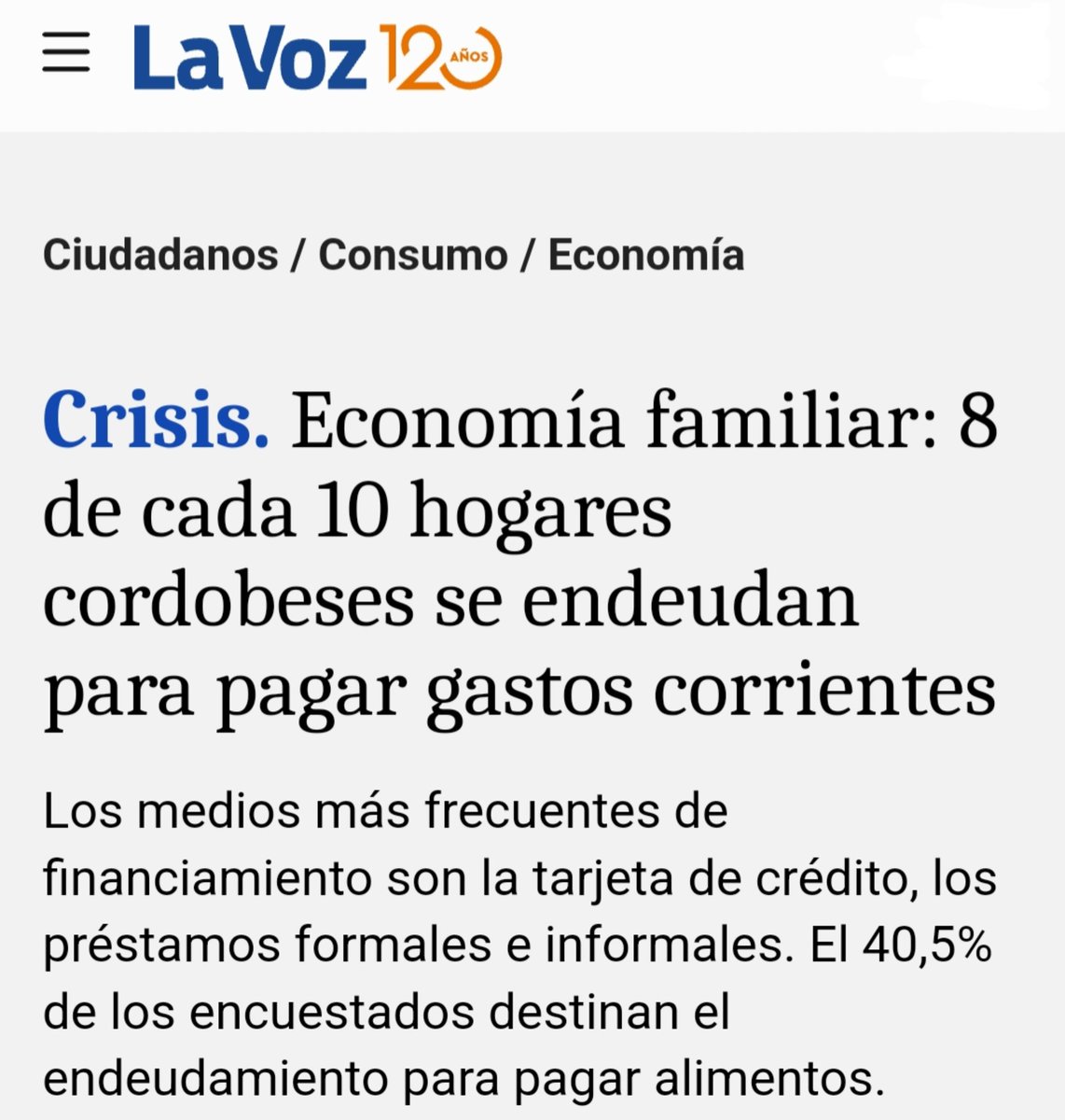 gabiestevezok's tweet photo. Milei y Caputo le están robando el presente y el futuro a las familias cordobesas: el 84% recurre a tarjetas de crédito, préstamos y compras al fiado para adquirir alimentos y medicamentos y pagar servicios, alquileres y expensas.
La casta eran los trabajadores y la clase media. https://t.co/Cw9yKToYcG