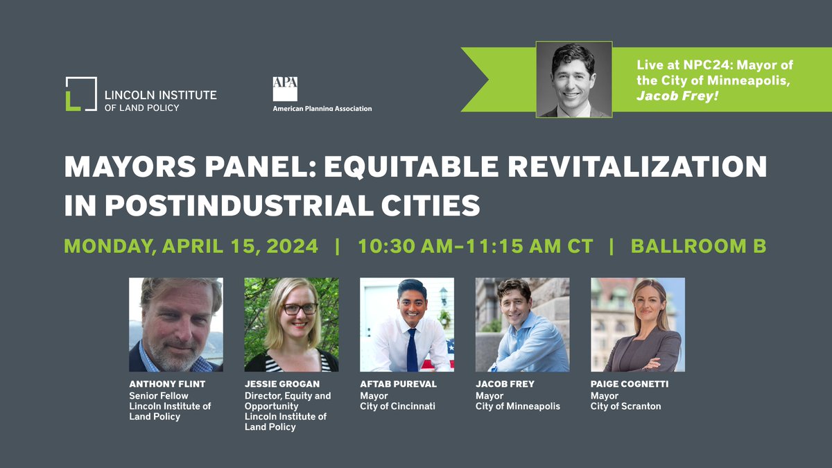 We’re excited to share that we’ll be hosting three US mayors for a panel discussion on Monday, April 15, at @APA_Planning’s National Planning Conference, #NPC24.