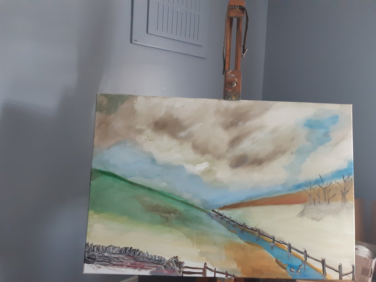 Franklyaghost's tweet photo. It's progressing. #WIP #acrylic #acrylicpaintings #womensart #lamdscape #EnglishCountryside
Shit!!! Is this a racist painting!!!!???!! https://t.co/LudkJQY1mk