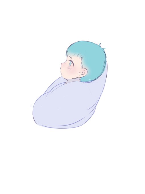 「赤ちゃん 青髪」のTwitter画像/イラスト(新着)