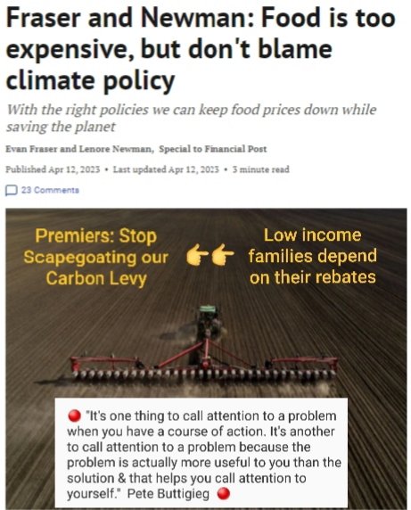 ElkeBabiuk's tweet photo. #ZipTheLip Conservatives would like you to forget that most #CarbonRebates are higher than what Canadians pay in #CarbonTax &amp; that #ClimateAction - #PollutionPricing - isn't to blame for food affordability issues in 🇨🇦. The #ClimateCrisis &amp; #Greedflation is.
#cdnpoli #cdnpolitics https://t.co/zH0rnxQMvi