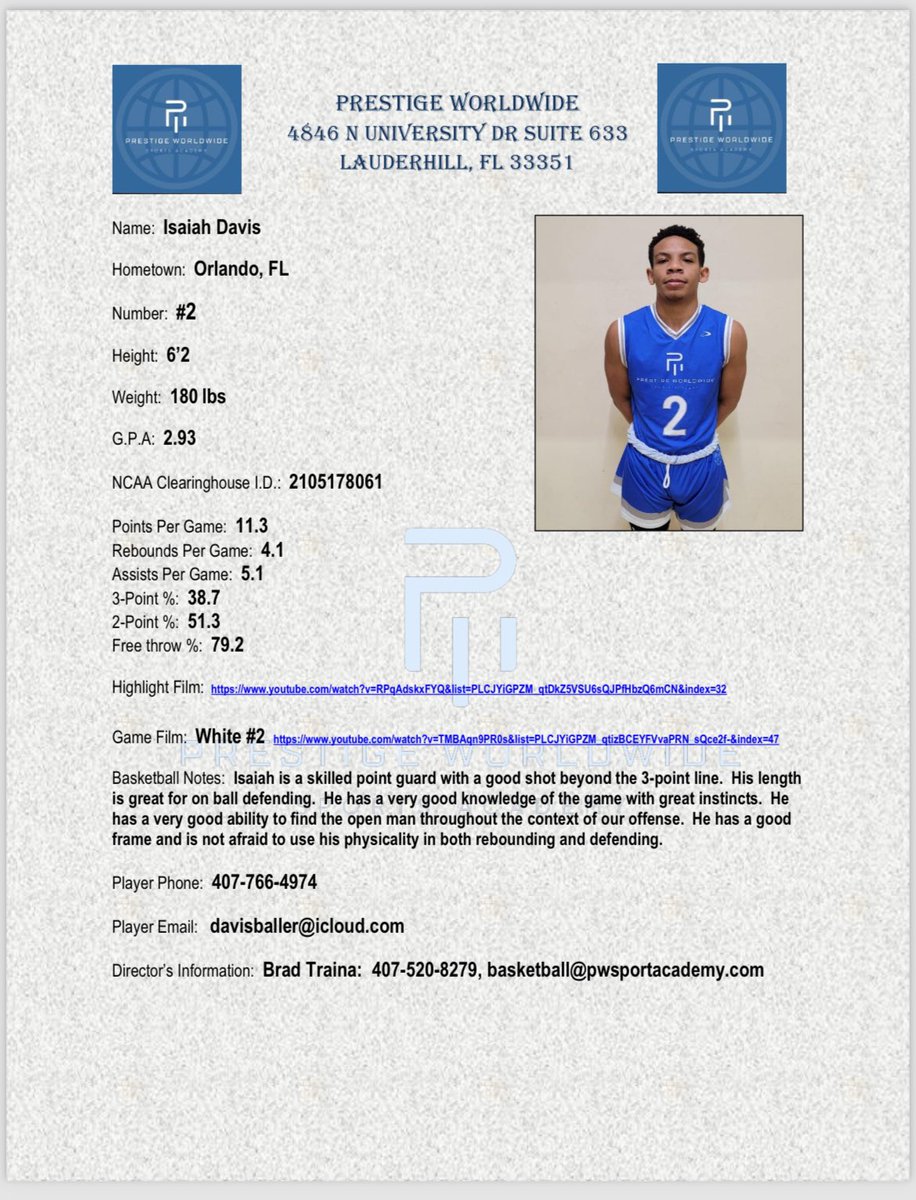 IsaiahHDavis's tweet photo. Highlights this year @PWSA_hoops https://t.co/bZ2ScWpI4t