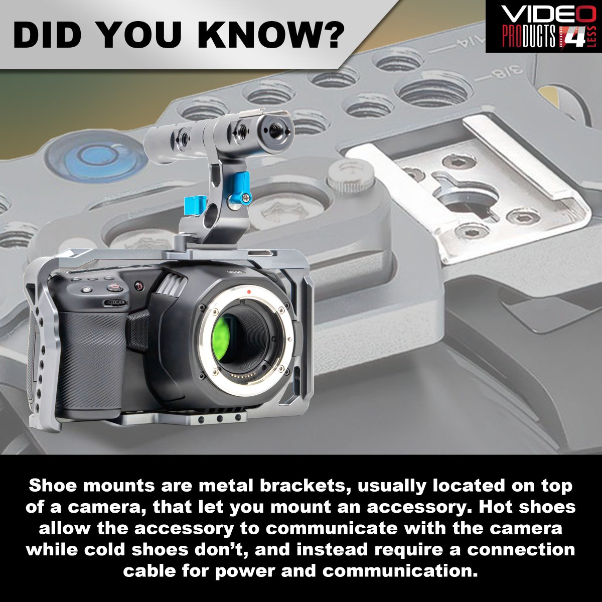 Shoe mounts are a game changer for productions!

#didyouknow #didyouknowdaily #trivia #techfacts #techtrivia #themoreyouknow #BlackmagicDesign #8Sinn #shoemount #coldshoe #hotshoe #accessory #accessorymount #camerasetup #mounting #videoproduction #filmmaking #filmequipment