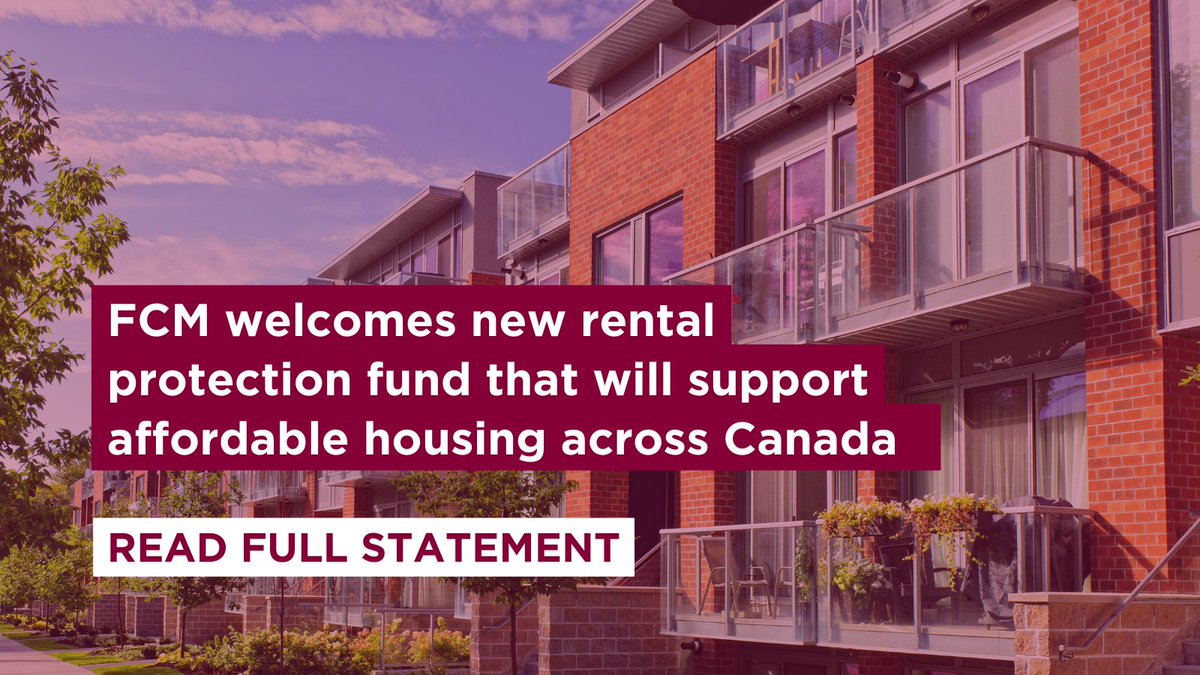 STATEMENT | FCM welcomes today’s federal announcement of a new Canada Rental Protection Fund, which is set to provide $470 million in grants over five years as well as $1 billion in loans to support affordable housing in communities across the country. This announcement…