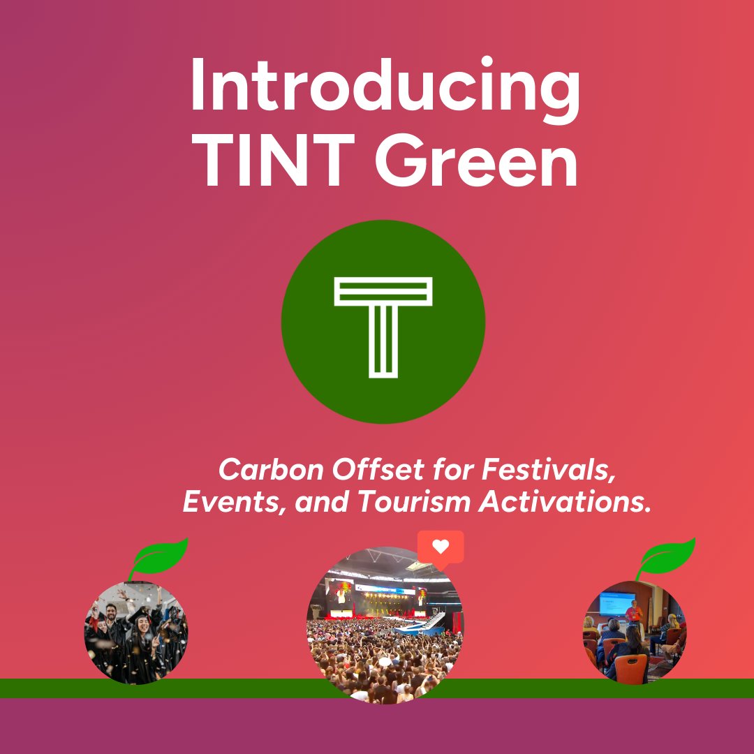 🌿 Introducing TINT Green - a first-of-its-kind partnership with carbon credit developer @grassrootscarbn. Making it easy for events, festivals, and tourism orgs to offset their activations' carbon footprint while supporting ecological restoration. bit.ly/4aEdWrc