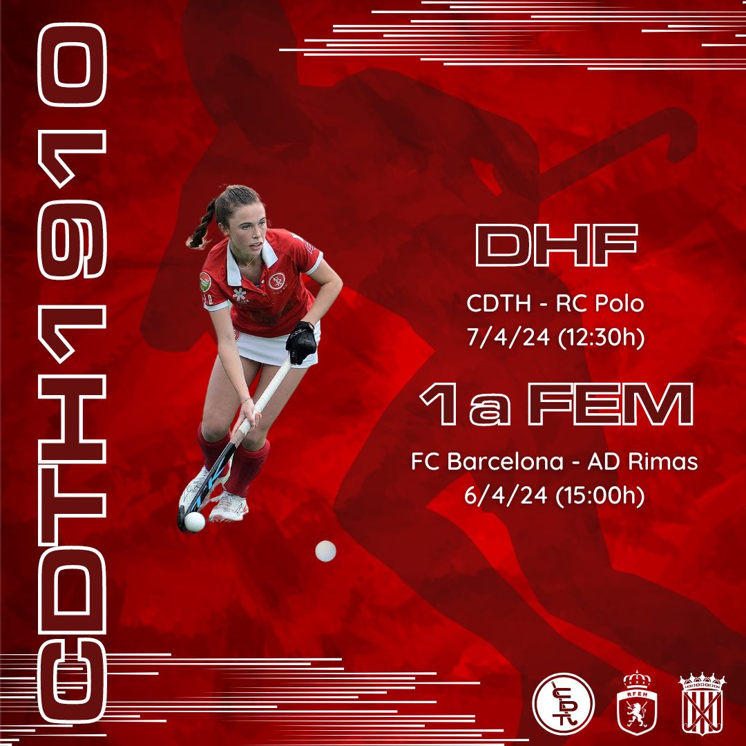 💥 Partits del cap de setmana 🏑 ❗Després de Setmana Santa, torna la lliga! 🤩 📸 Jordi Miró i Carmelo Rodríguez 🔴⚪ Moltíssima sort, equips! 🍀