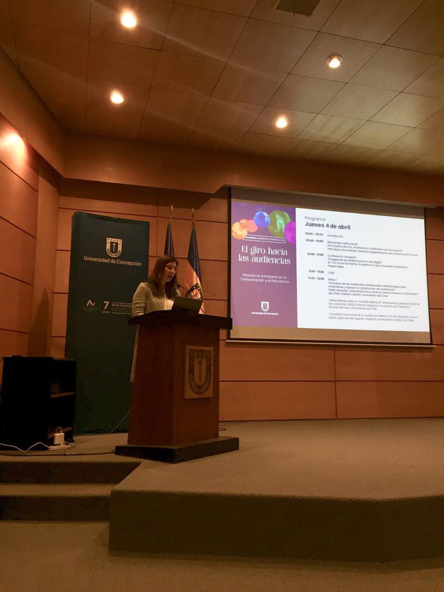 Paulina Paz Rincón González (@paupazrincon) on Twitter photo Gran congreso hoy y mañana sobre audiencias y comunicación. Excelentes panelistas, interesantes intervenciones de periodistas y estudiantes de pre y postgrado en la apertura hoy. Reflexiones sobre consumo en RRSS en jóvenes Felicitaciones <a href="/constnz/">Constanza Gajardo León</a> <a href="/periodismoudec/">Periodismo UdeC</a> <a href="/SocialesUdeC/">Facultad de Ciencias Sociales UdeC</a> 👏🏼 Gran congreso hoy y mañana sobre audiencias y comunicación. Excelentes panelistas, interesantes intervenciones de periodistas y estudiantes de pre y postgrado en la apertura hoy. Reflexiones sobre consumo en RRSS en jóvenes Felicitaciones <a href="/constnz/">Constanza Gajardo León</a> <a href="/periodismoudec/">Periodismo UdeC</a> <a href="/SocialesUdeC/">Facultad de Ciencias Sociales UdeC</a> 👏🏼