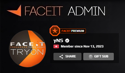 TryonCS's tweet image. 🫡 @FACEITSupport