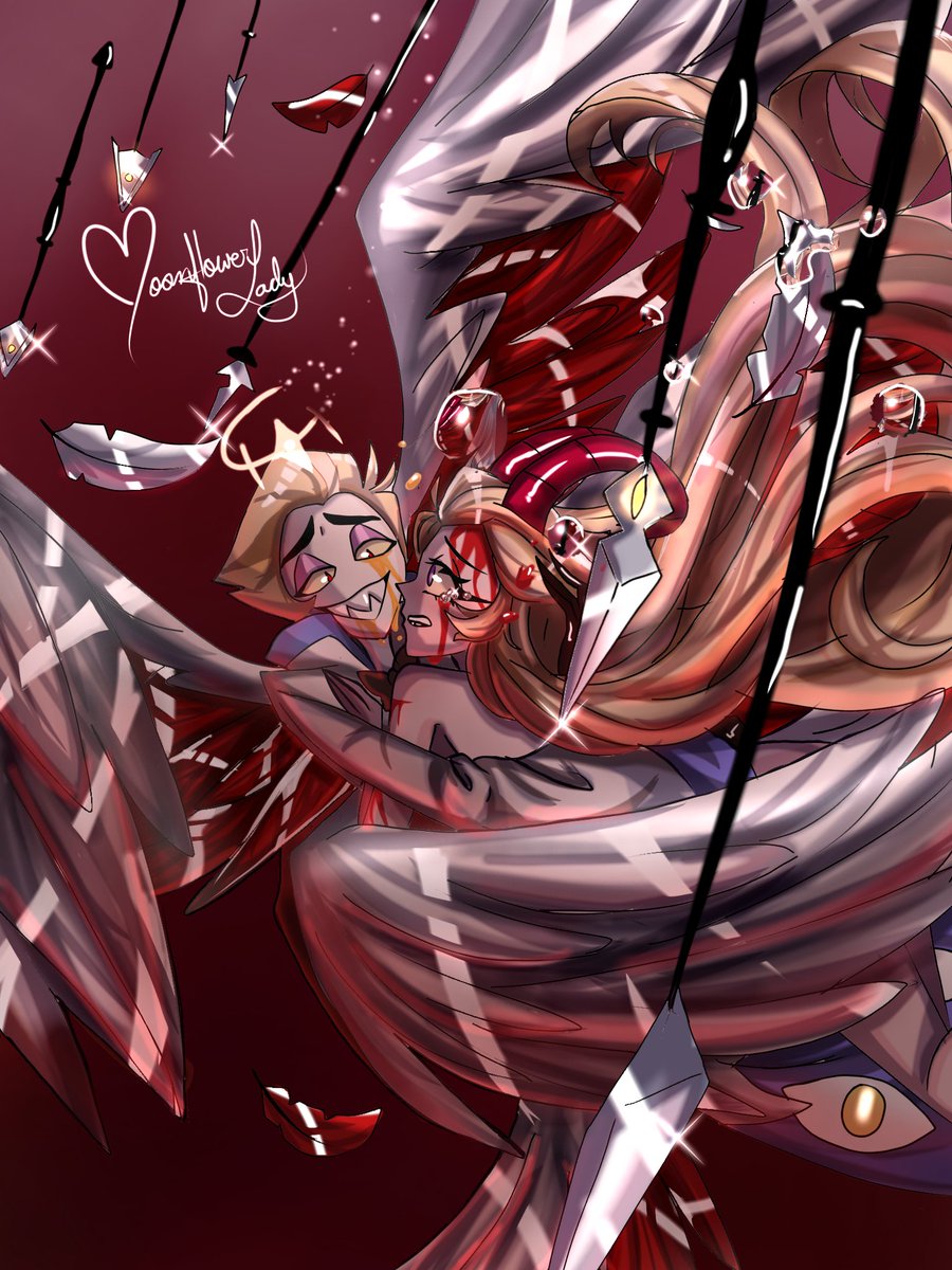 _Moonflowerlady's tweet photo. "As punishment for their reckless act Heaven cast Lucifer and his love to the dark pit he had created "
lucifer & lilith
.
.
.#HazbinHotel #HazbinHotelFanart #HazbinHotelLucifer #HazbinHotelLilith #HazbinHotelArt #fanart #ArtistOnTwitter #smallar https://t.co/XXviOdozEF