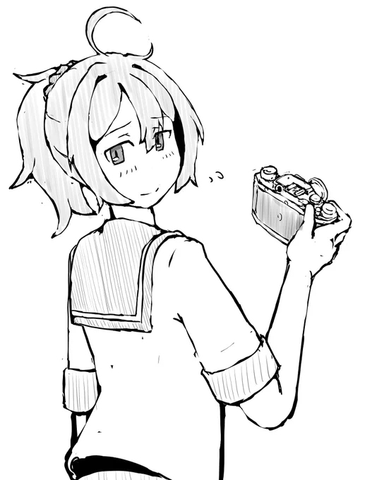 艦これラクガキ、青葉さん
今月の重巡枠ですね～^^ 