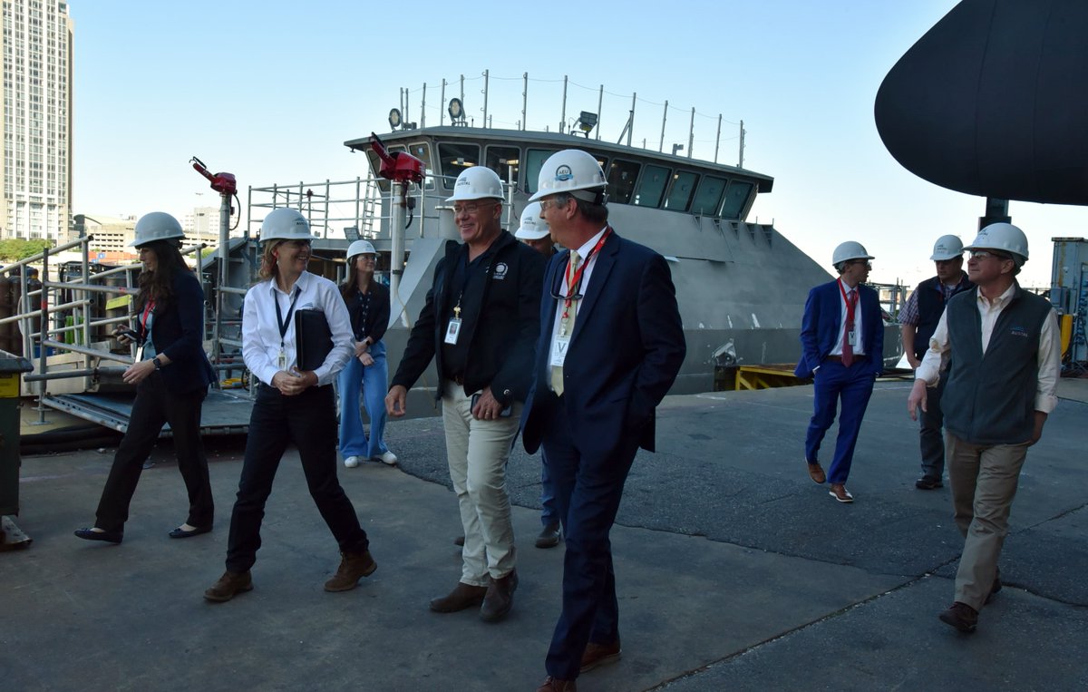 Thanks to @RepBarryMoore and his team for visiting our shipyard today. We enjoyed showing you the amazing vessels we’re building and the talented workforce behind them!