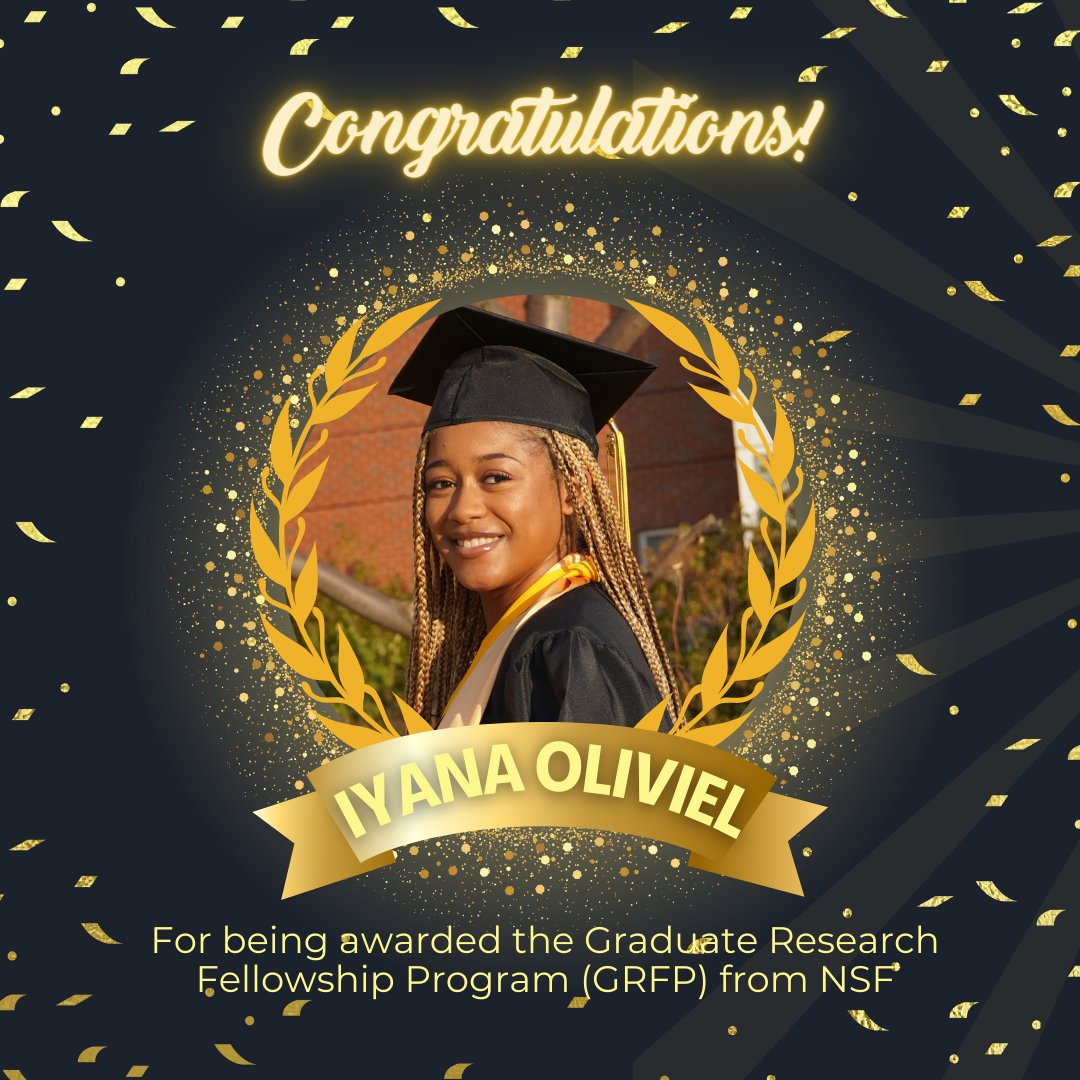 🎉🌟 Big congrats to @ecoevogirl for receiving the NSF Graduate Research Fellowship Program grant! 🌟🎓 Your dedication shines through, Iyana! We're thrilled for your achievement and can't wait to see the impact of your research! 🌟💡 #GRFP #NSF #Postbacc #RaMP🎉👏