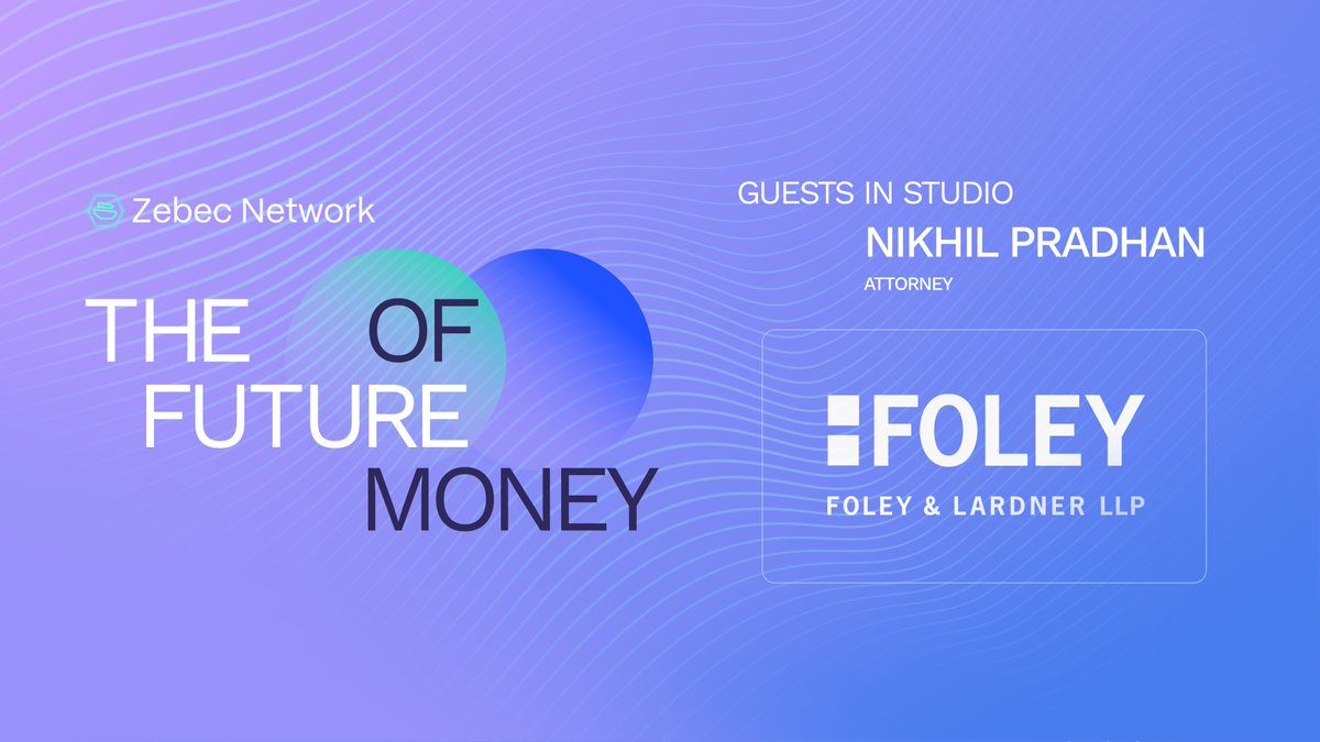 🎙️Our latest installment of “The Future of Money” series is with none-other than Nikhil Pradhan, Senior Counsel at Foley and Lardner.

👉 Foley and Lardner is a highly prestigious law firm known for its expertise in IP law, blockchain and crypto regulation.

By providing guidance