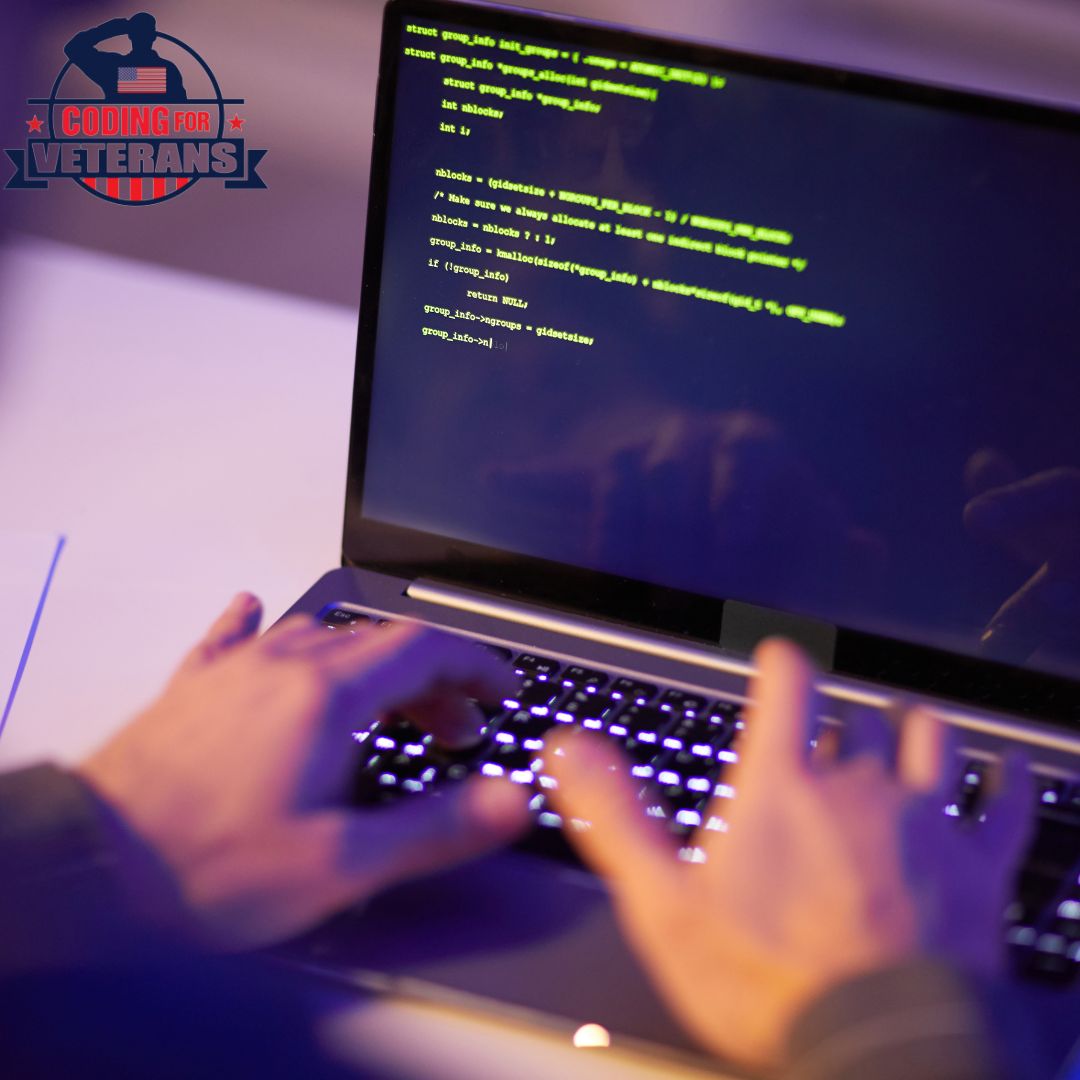 🚀 Excited to start learning coding!? 💻 Our school offers online courses. Sign up today! codingforveterans.com/us-home/ #TechForAllVets #Veterans #OnlineLearning #CareerBoost #TechSkills #TechStability #Coding #Military