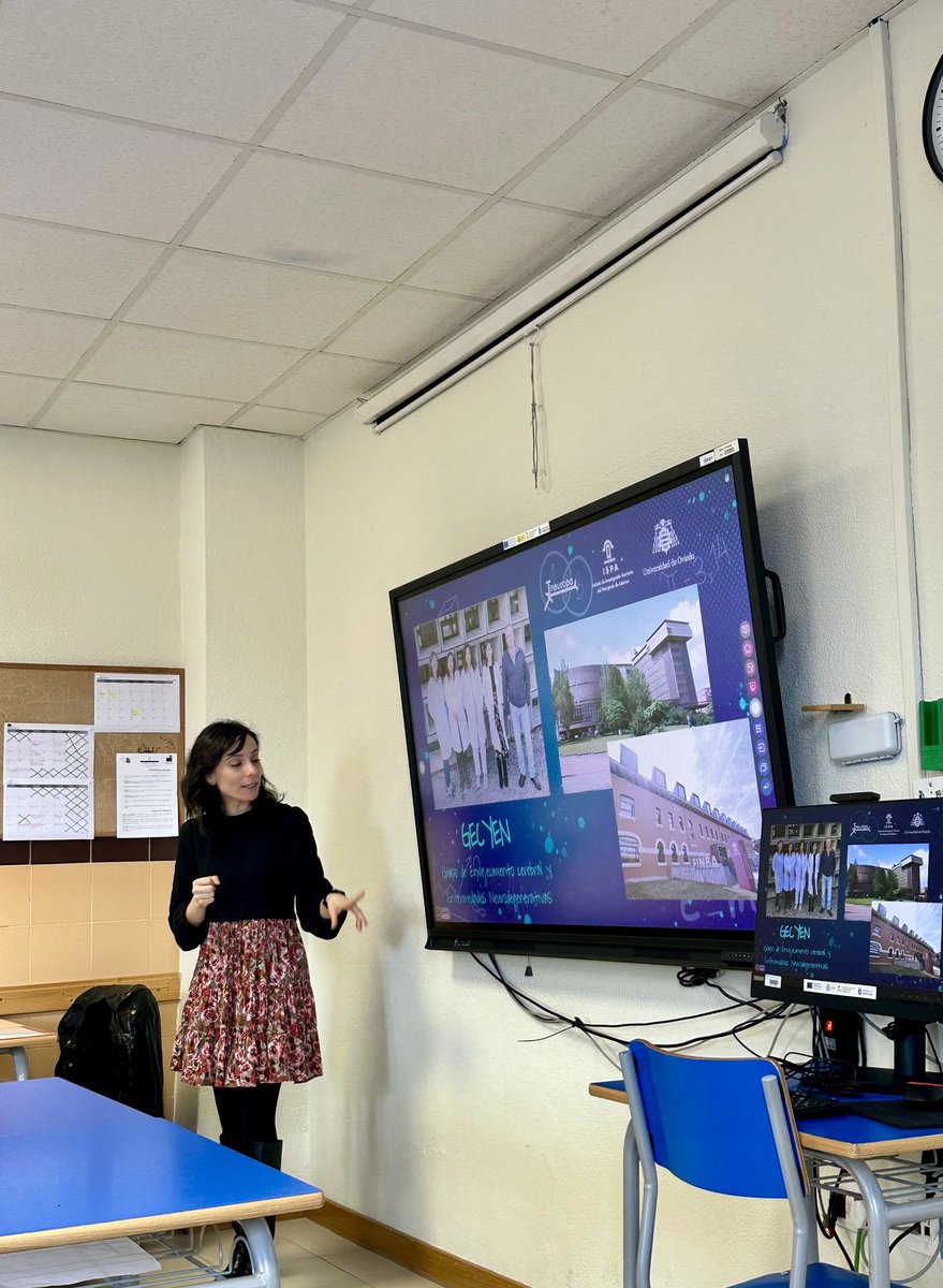 Esta mañana hemos visitado el IES Astures de Lugones para hablar de nuestra experiencia en investigación en #Neurociencias con los alumnos/as de primero de bachillerato. Un placer, como siempre! 🧠🔬 @IES_ASTURES @UOdivulga @uniovi_info @FINBAsturias