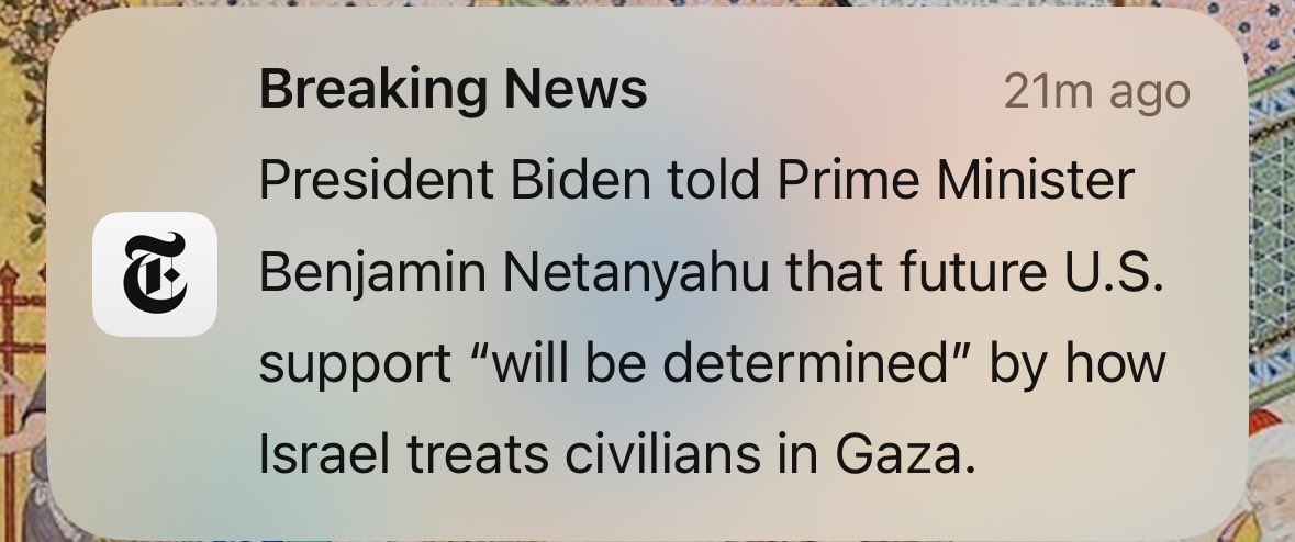 Every time Netanyahu crosses a line, Biden resets the countdown for consequences.