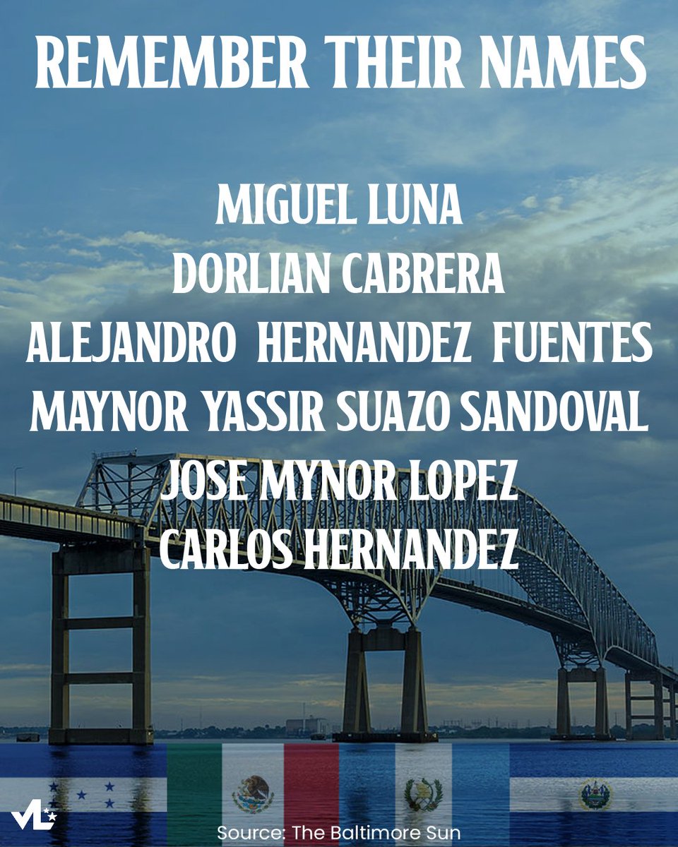 Each of these men were working to allow their families and loved ones to prosper y salir adelante. To donate to the families impacted by the Francis Scott Key Bridge collapse at head to: bit.ly/DonateToKeyBri…