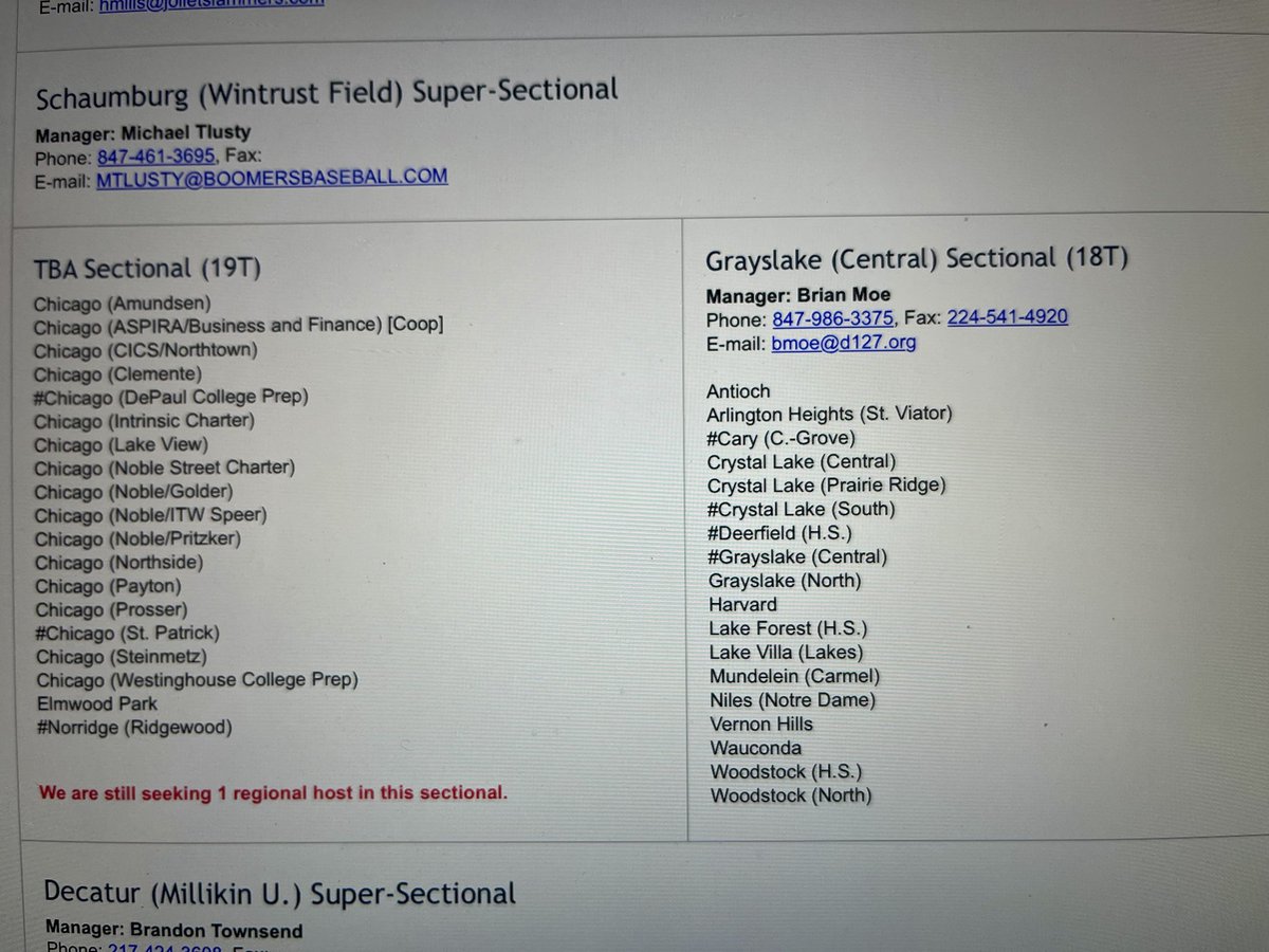 Let’s go. Extremely honored once again to host arguably the toughest 3A Sectional in the state. ⁦@IHSA_IL⁩ ⁦@SamKnox_16⁩