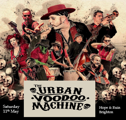 @thehopeandruin @UVMLondon @kelley_swindall Saturday 11th May - The Urban Voodoo Machine bring their bourbon-soaked bop 'n' stroll to Brighton! Support from Kelley Swindall, tickets.... skiddle.com/e/37173411