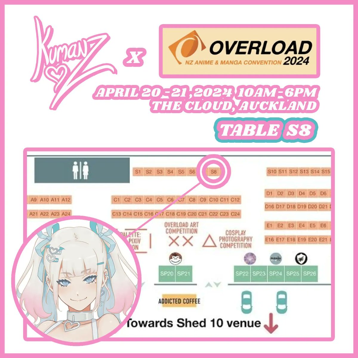 Hello, New Zealanders ! I'll be at @overloadnz 2024 booth S8 on April 20-21 at The Cloud, Auckland with some exclusive items! Hype! #overloadnz #overloadnz2024 