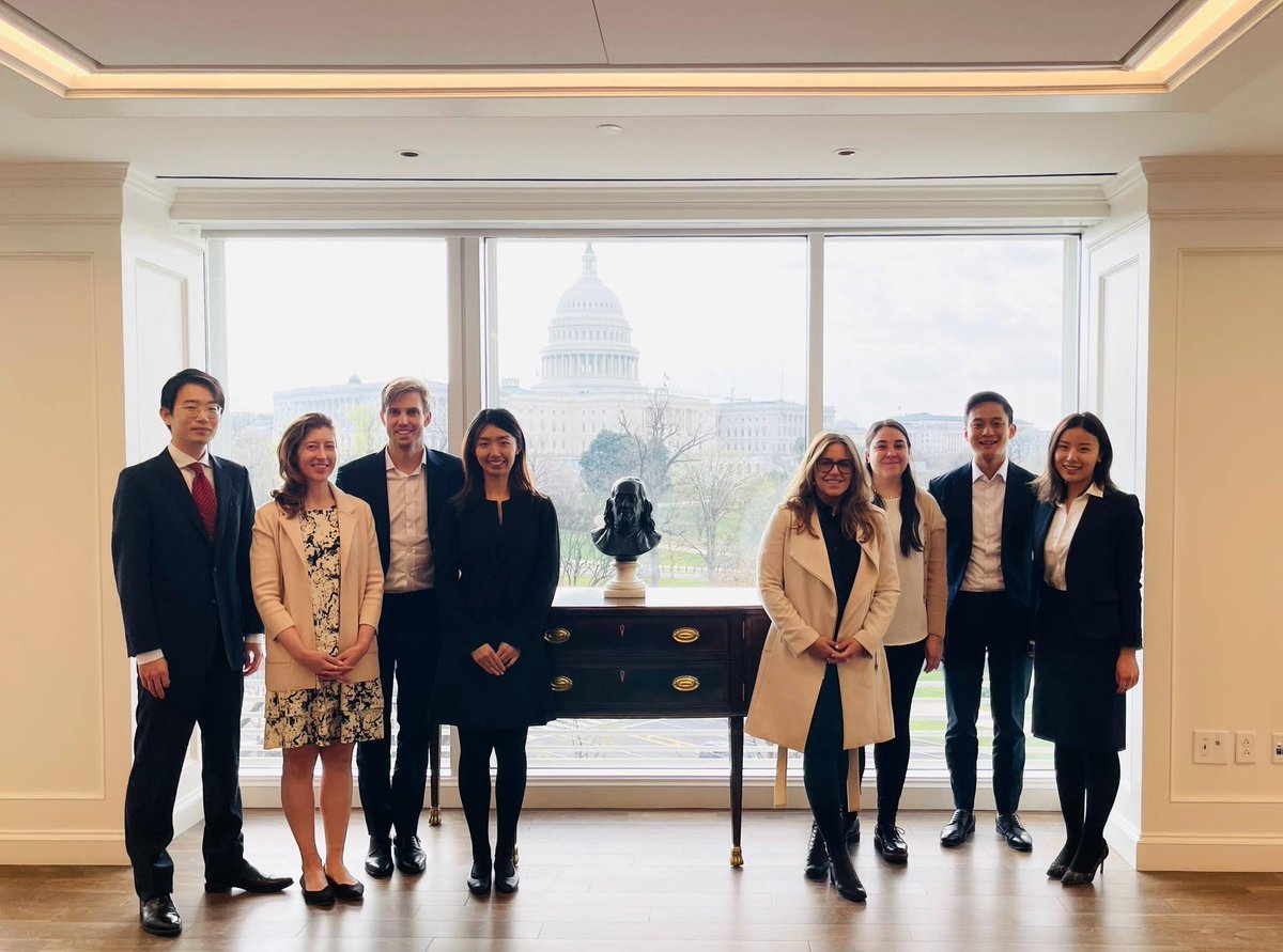 Lauder Global Program students recently traveled to @SingaporeEmbDC to meet with Ambassador Lui Tuck Yew. The wide-ranging visit to DC, hosted by the @PennBiden Center, also included meetings with @EximBankUS,@DFCgov, and a session with @VoxCroft on AI & national intelligence.