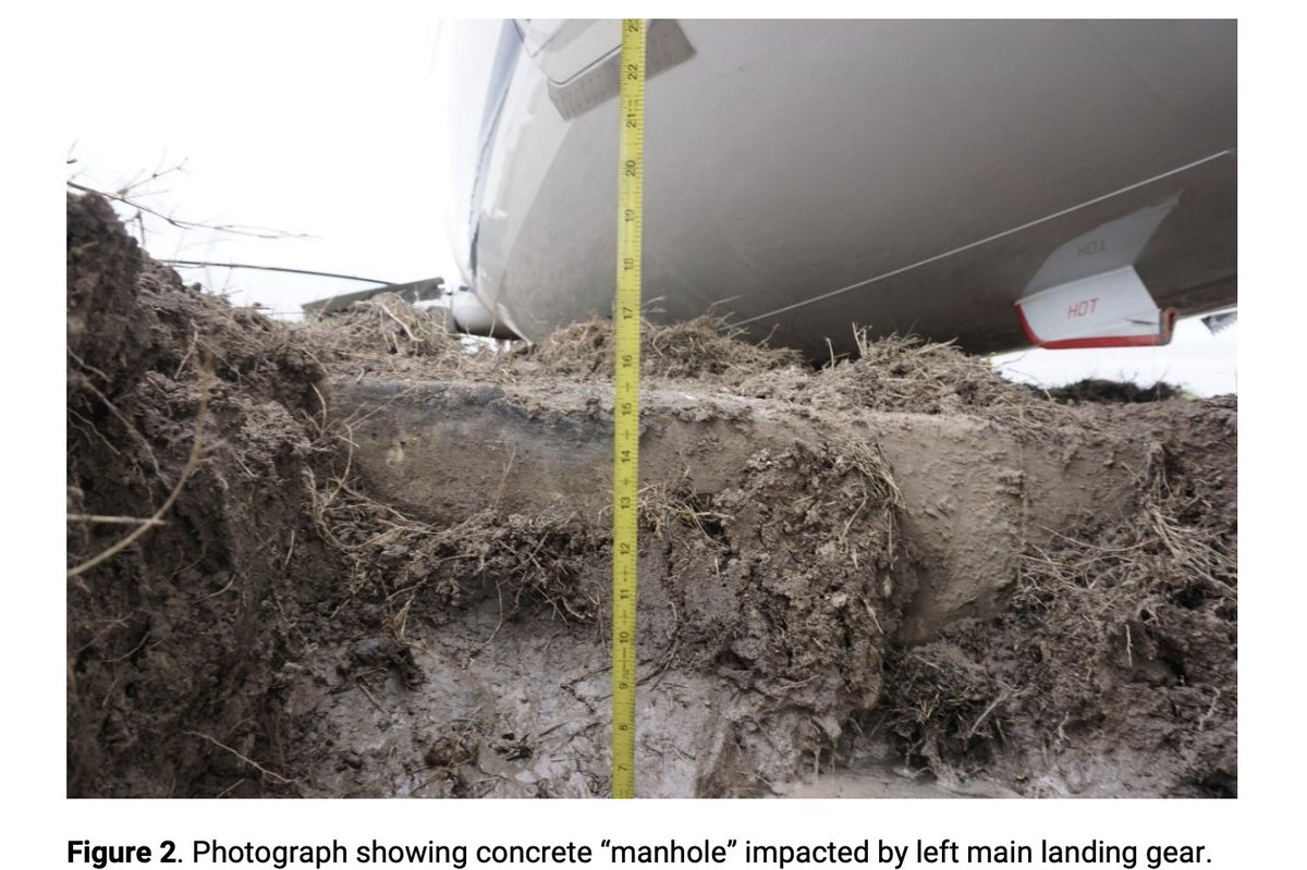 NTSB issues its initial finding on the United Airlines' 737 MAX 8 that slid off the runway last month in Houston: While taxiing, the plane's left main landing gear hit a large concrete “manhole” designed as an electrical junction box for lights/utilities at the airport.