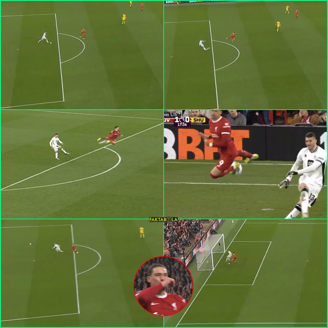 FaktaSepakbola's tweet photo. Darwin Nunez cuman loncat doang bisa golin untuk Liverpool 😂👏 https://t.co/leCUk7Cng1