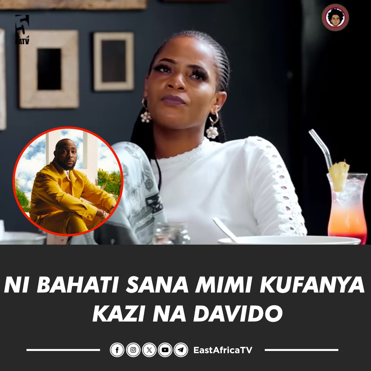 #SalamaNa: ''Naweza kusema ni bahati sana mimi kufanya kazi na Davido; pamoja ya kwamba mimi ni msanii nina uwezo mkubwa, Lakini kumpata kufanya nae kazi ni bahati sana ana-collabo nyingi zimetumwa wanataka kufanya nae kazi anakwambia hataki '' - @daynanyange via SalamaNa