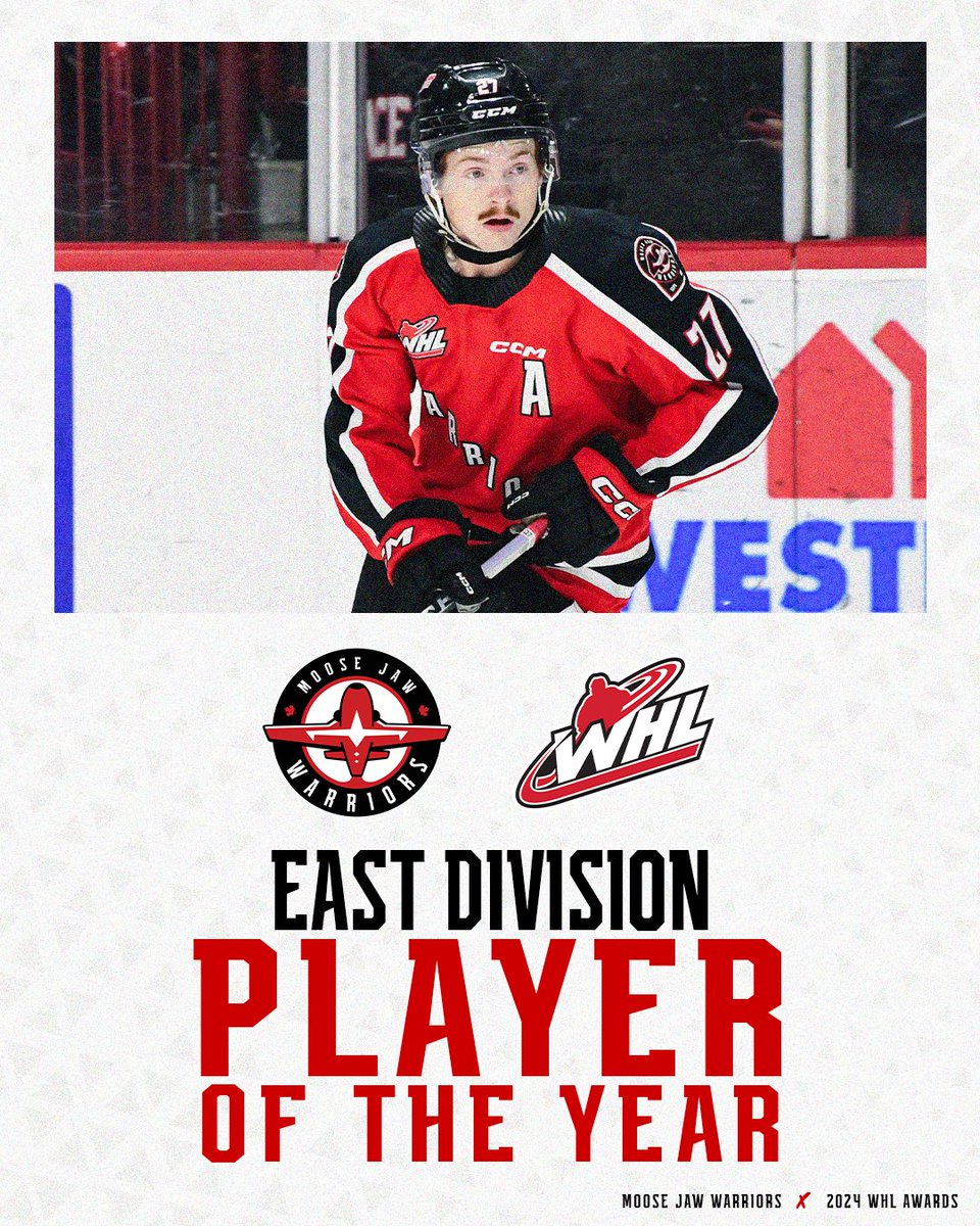 The East Division was a 🎪! Jagger Firkus is the East Division Player of the Year! Read more 📰 chl.ca/whl-warriors/a… #ProtectTheHangar | #WHLAwards