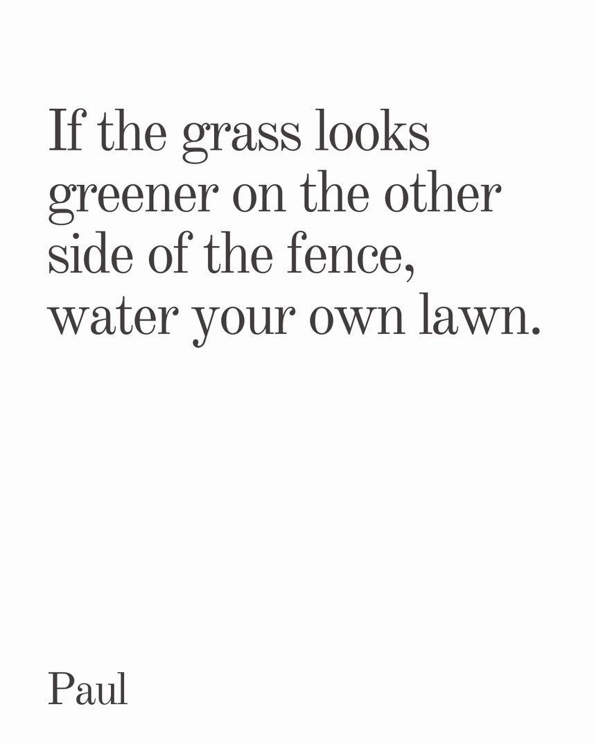 I challenge you to stop comparing your journey to every one else’s. If there is anything you have longed to do, I encourage you to make your first step. If you’re unable to take a leap, dip a toe in. Often the slightest movement in a new direction ends up making the most…