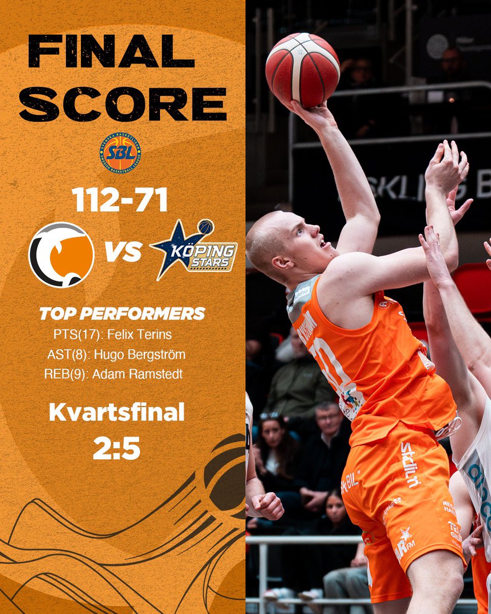 Ny poängfest och ny seger i kvartsfinalen - inför 2031 personer.

#förNorrköping | #dolphinsbasket