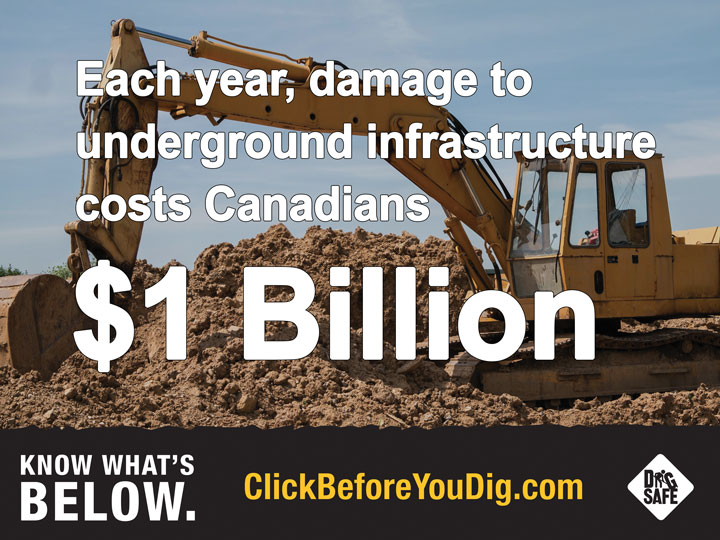 One click can save billions. For your safety #ClickBeforeYouDig. #DigSafeMonth