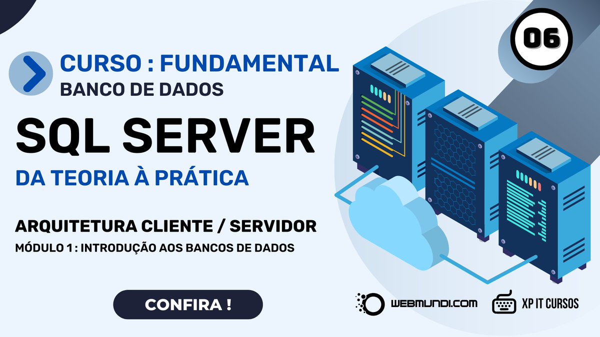webmundi_com's tweet photo. Arquitetura Cliente / Servidor -  Aula 006 - Curso SQL Server Fundamentos 🚀💻
▶ https://t.co/iQymMGHtKI
#sql #SQLServer #database #bancodedados #tutorial 
❤️ 【�Ｇｏｓｔｏｕ？】 ❤️
✅ 𝗦𝗶𝗴𝗮, 𝗖𝘂𝗿𝘁𝗮, 𝗖𝗼𝗺𝗲𝗻𝘁𝗲, 𝗖𝗼𝗺𝗽𝗮𝗿𝘁𝗶𝗹𝗵𝗲 𝗼𝘂 𝗠𝗮𝗿𝗾𝘂𝗲 𝗮𝗹𝗴𝘂é𝗺 https://t.co/MG6yinOm98
