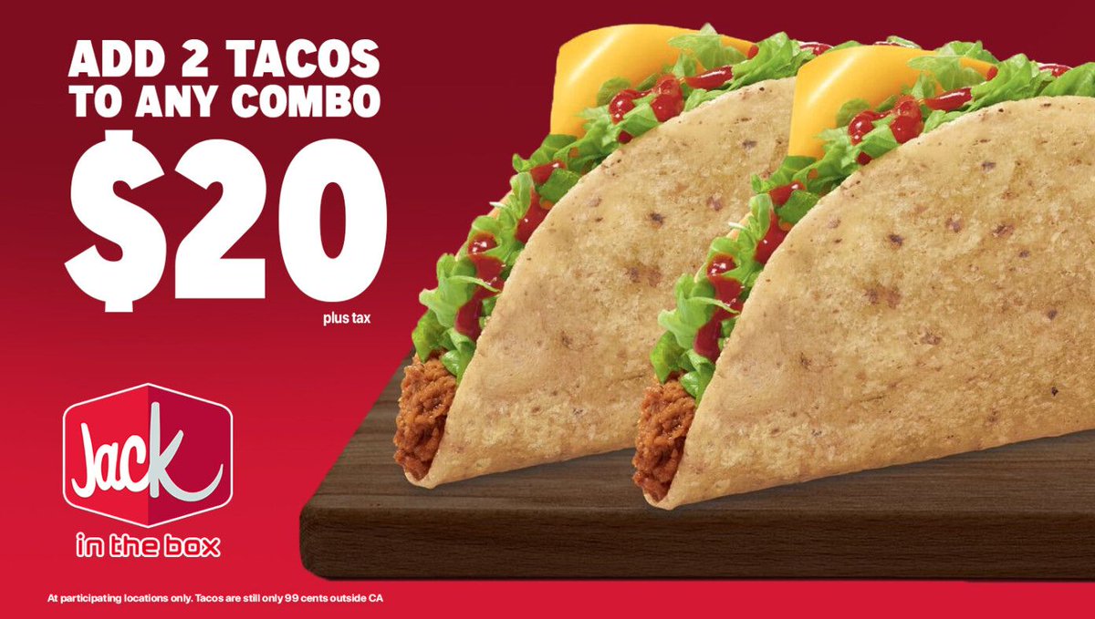 After California Passes New Fast Food Minimum Wage, Jack-In-The-Box Announces 2 Tacos For $20 buff.ly/3PZtTAO