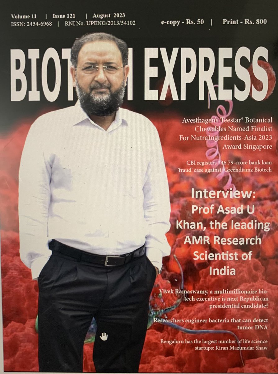 Happy to share coverage of BiotechExpress a leading magazine in field of Biotechnology. My interview published on AMR and its global consequences