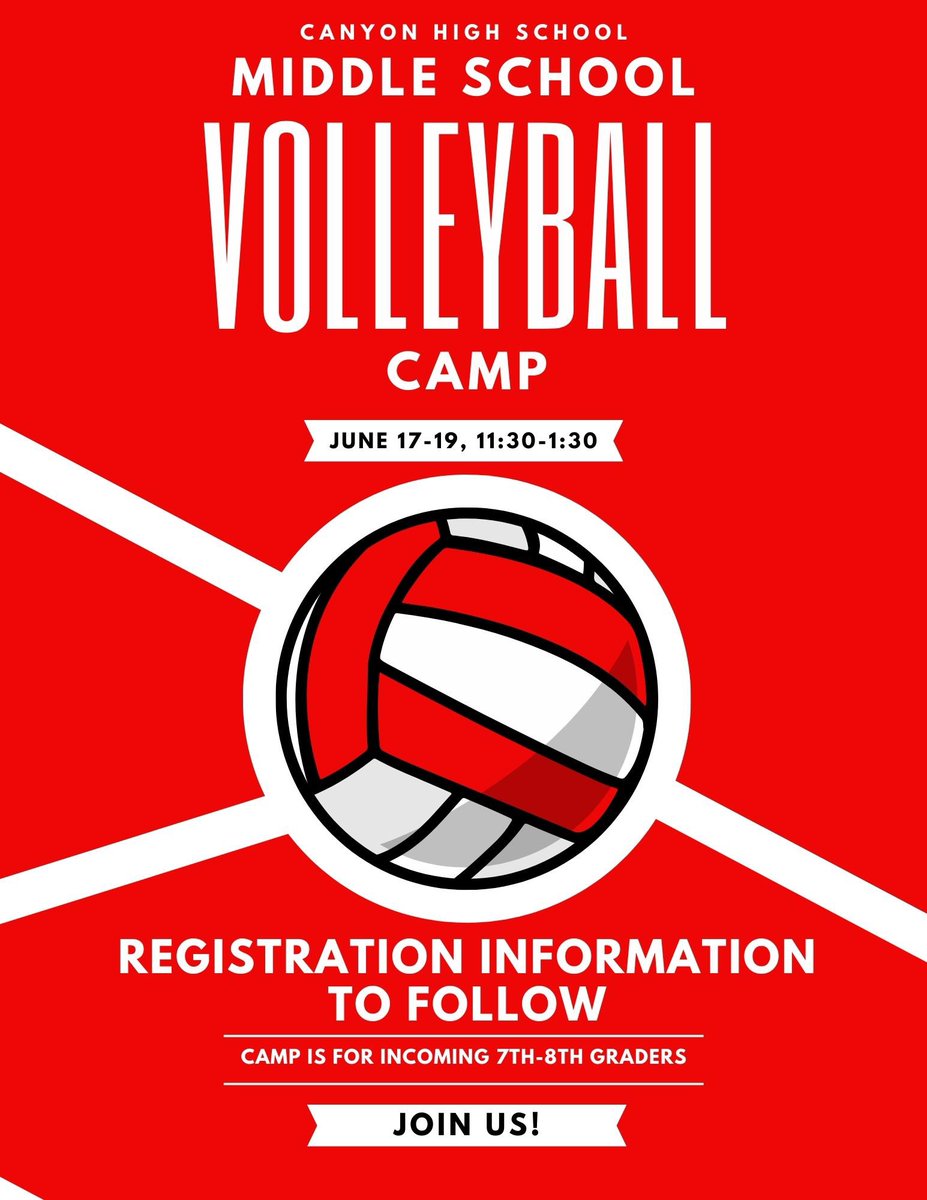 Canyon Volleyball (@canyonvb) on Twitter photo Looking for our middle school volleyball players! Save the date! <a href="/CHMS_panthers/">CHMS Athletics</a> <a href="/cms_ladyjags/">CMS Lady Jags</a> <a href="/AthleticsCanyon/">CanyonCougarAthletics</a> Looking for our middle school volleyball players! Save the date! <a href="/CHMS_panthers/">CHMS Athletics</a> <a href="/cms_ladyjags/">CMS Lady Jags</a> <a href="/AthleticsCanyon/">CanyonCougarAthletics</a>