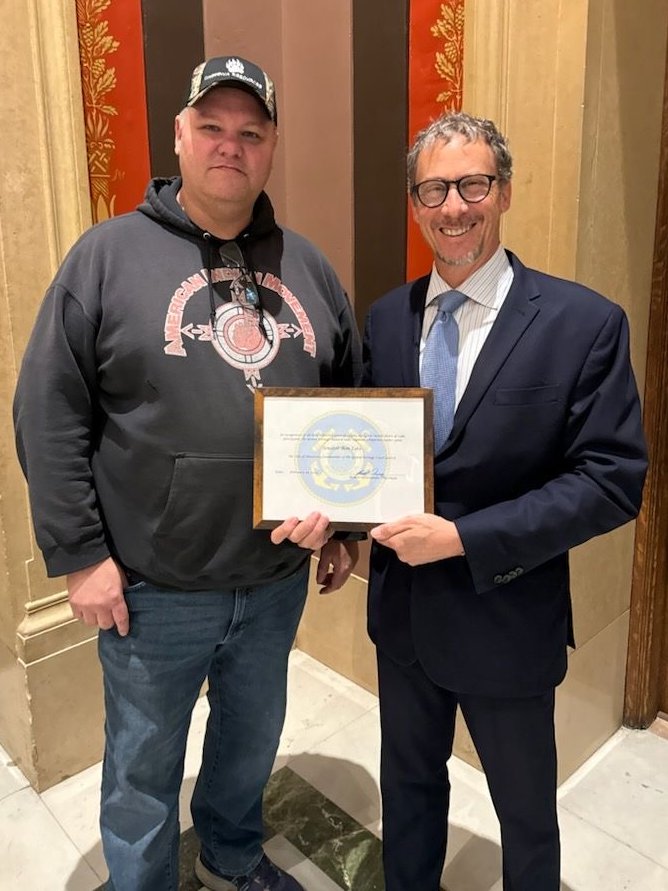 Proud to be recognized by Chairman Robert Deschampe of the Grand Portage Band of Lake Superior Chippewa for supporting their efforts to provide safety along the North Shore!