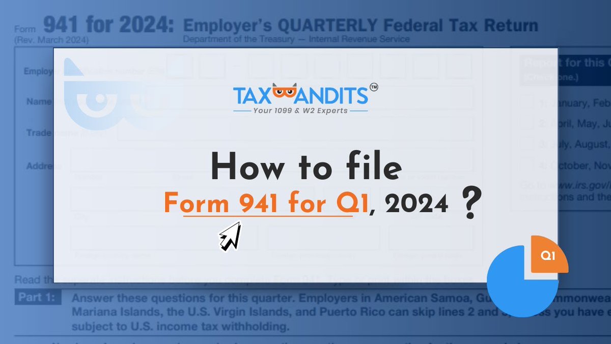Ready to start filing your business's Form 941 for the first quarter of 2024?

📽️ Check out this video to see the e-filing process in action: bit.ly/4aknTds 

 #Form941 #Q1941 #TaxBandits #payroll
