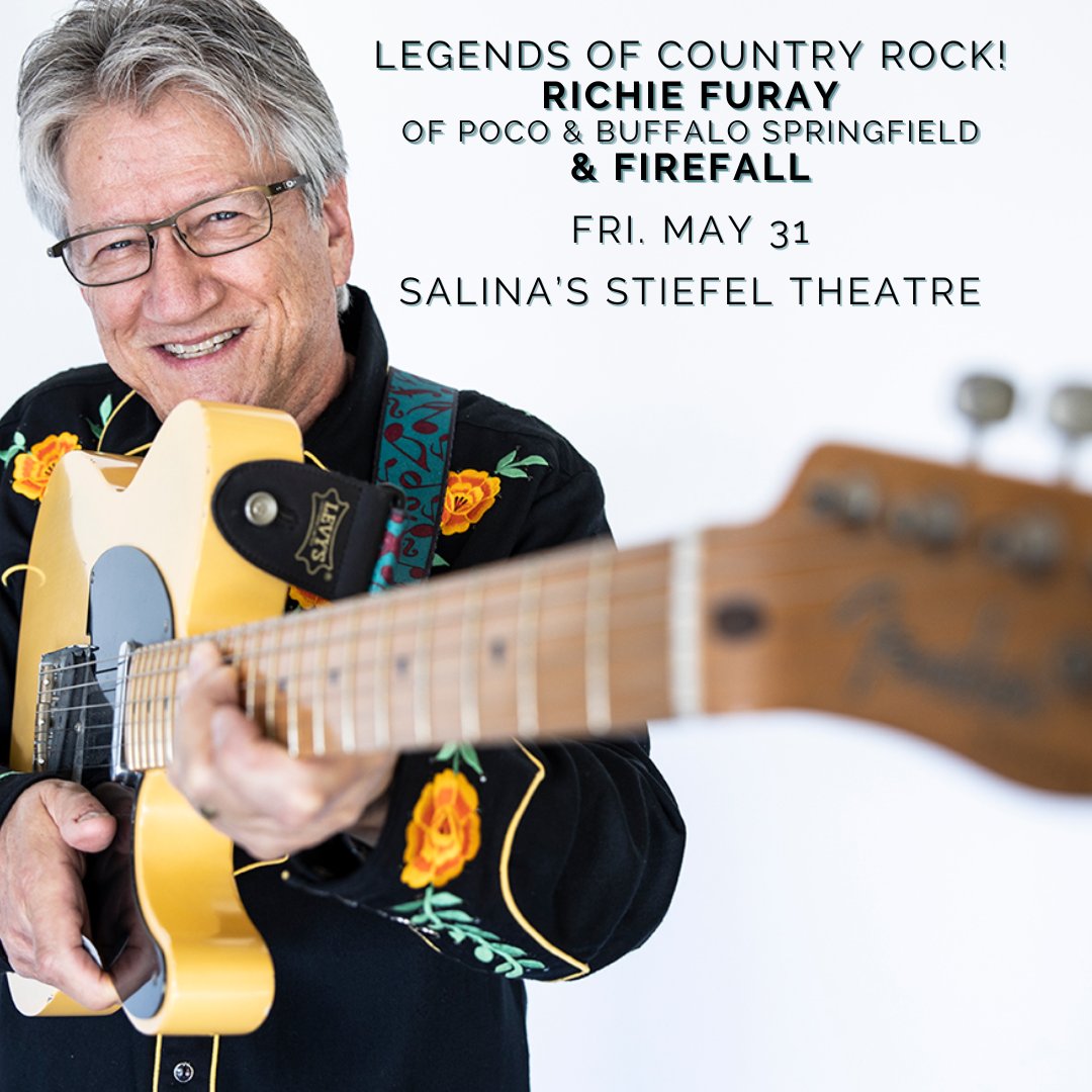 See Legends of Country Rock LIVE on Fri. 5/31 when the legend Richie Furay (Poco & Buffalo Springfield) and @firefallmusic come to Salina, KS. 🎟️👉 bit.ly/53124st