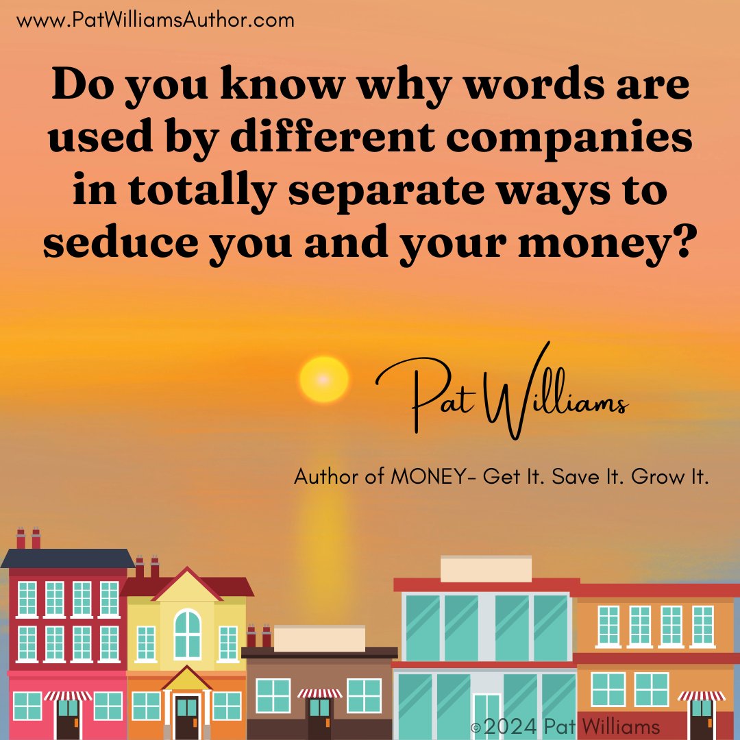 Do you know why words are used by different companies in totally separate ways to reduce you and your money?

Get your copy here: amzn.to/3pfzIvK

#MoneyMaking #FinancialGrowth #MoneyMindSet #FinancialEducation #MoneyMentor #RichLife #RichHabits  #ThinkPositiveThursday