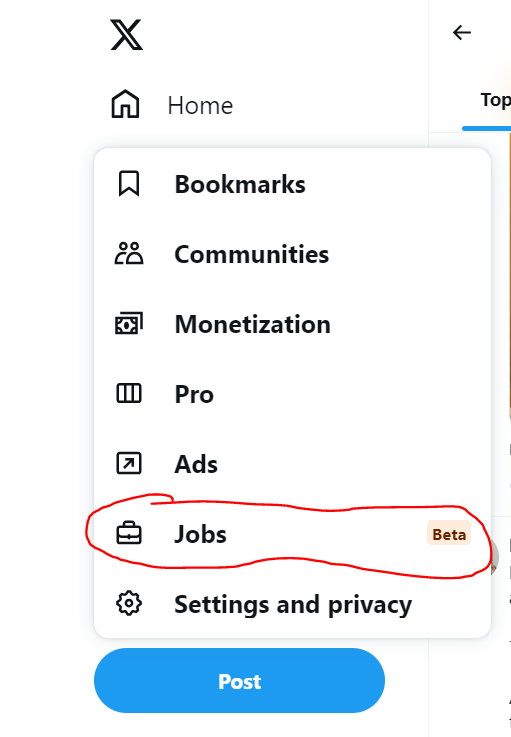 jobs on twitter? when did this happen?